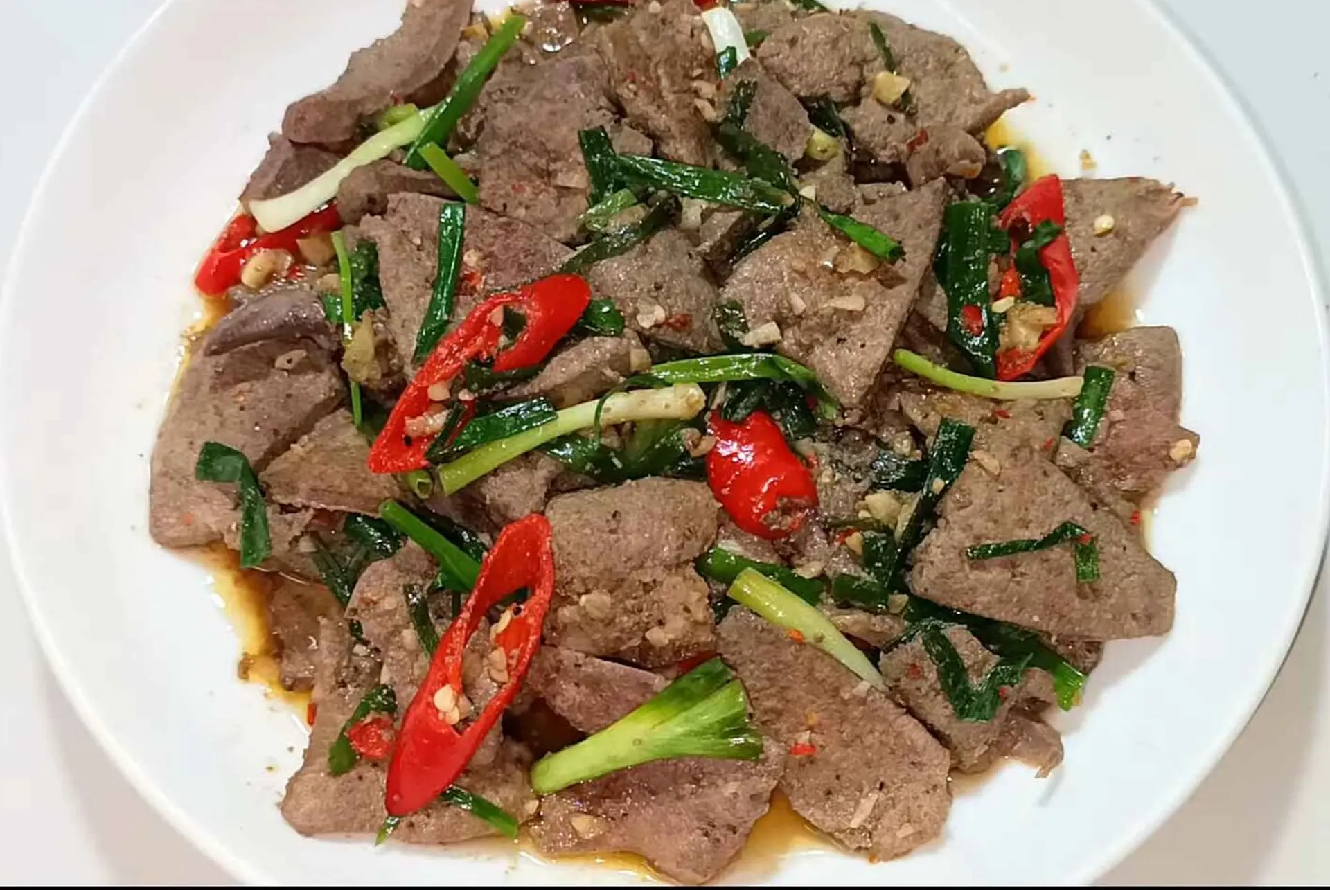 Gan Xào Tỏi Ớt
